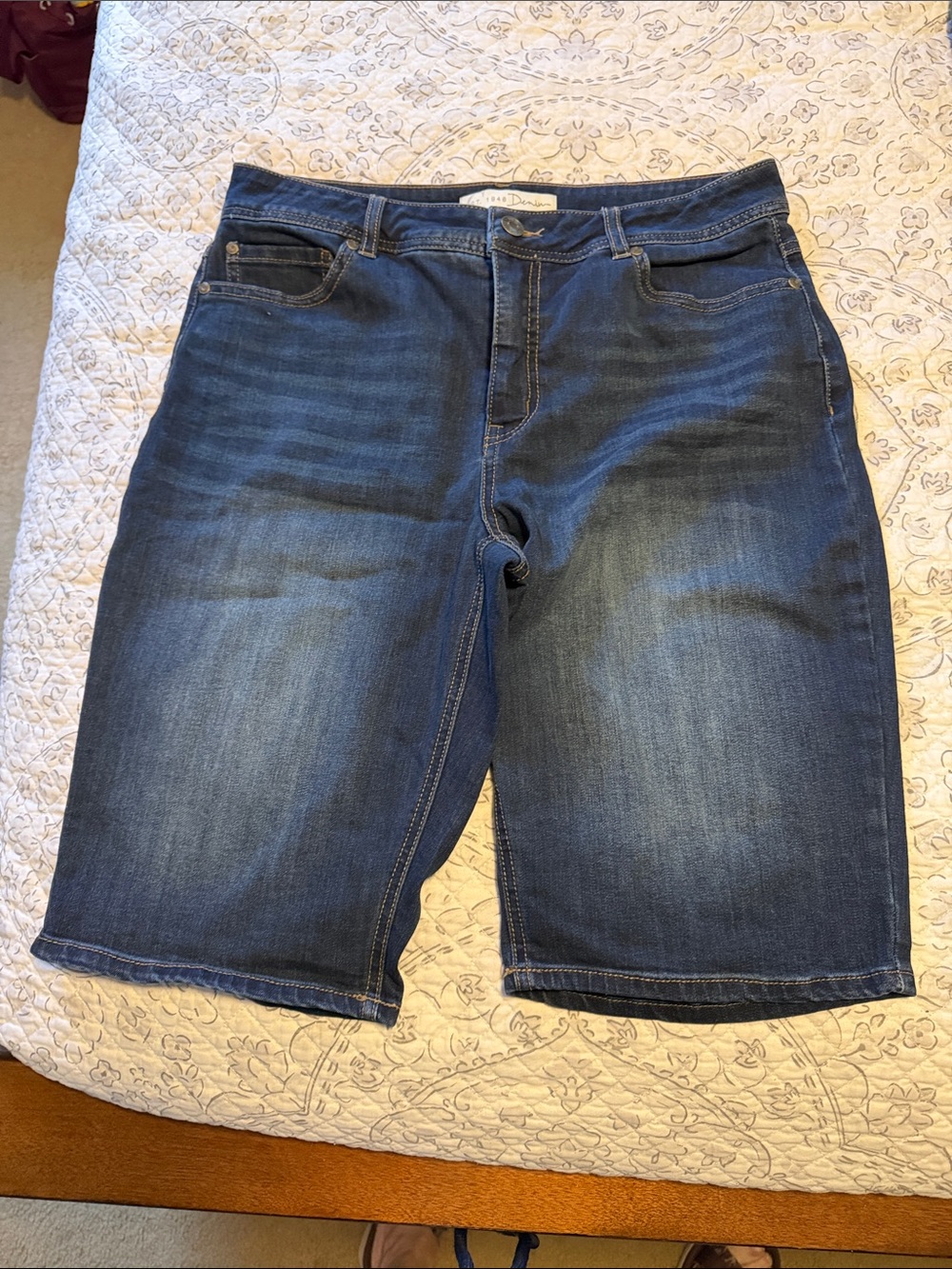 Est. 1948 denim Classic Dark Blue Denim Bermuda Shorts